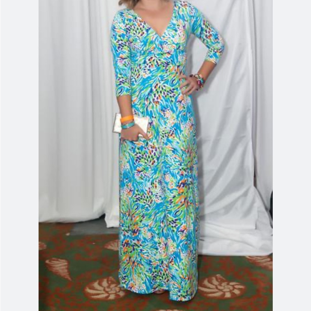 Lilly Pulitzer Gloria Maxi Sea Soirée Dress size L